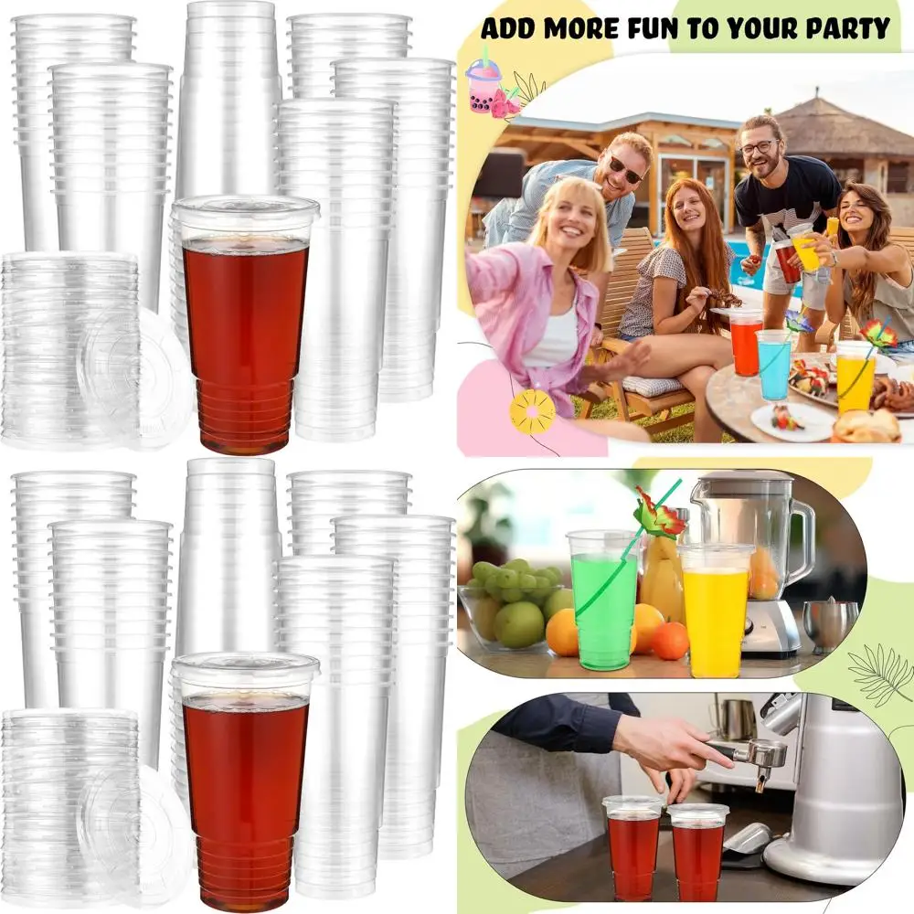 150 Pack 32 oz Clear Plastic Cups with Lids - Ideal for Desserts, Ice Cream, Cold Beverages
150 Pack 32 oz Clear Plastic Cups with Lids - Ideal for Desserts, Ice Cream, Cold Beverages