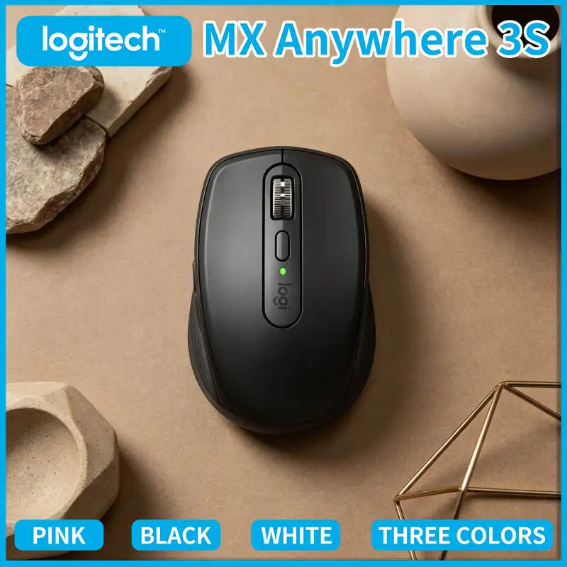 Ergonomic Logitech MX Anywhere 3S Mouse - 8K DPI, Hyper-Scroll, Silent Click, 3-Device Connect, USB-C Charge for Travel
Ergonomic Logitech MX Anywhere 3S Mouse - 8K DPI, Hyper-Scroll, Silent Click, 3-Device Connect, USB-C Charge for Travel