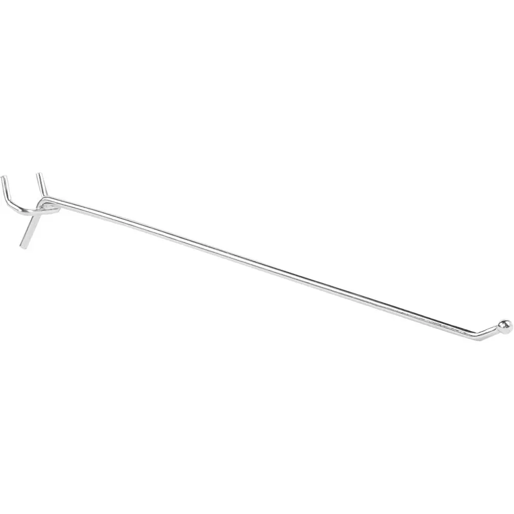 100-Pack 10-Inch Chrome Pegboard Hooks - Versatile Hanging Solutions for Retail Displays and Home Organization
100-Pack 10-Inch Chrome Pegboard Hooks - Versatile Hanging Solutions for Retail Displays and Home Organization