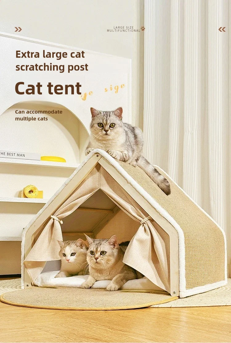 Cat nest Winter warm villa Cat house shell semi-enclosed sleeping bag cattie scratching board does not drop scraps sisal
Cat nest Winter warm villa Cat house shell semi-enclosed sleeping bag cattie scratching board does not drop scraps sisal