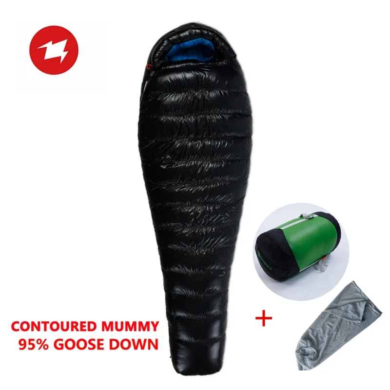 AEGISMAX G Series -10℉~40℉ 95% White Goose Down Mummy Sleeping Bag Ultralight Winter Outdoor Camping Hiking Backpacking Travel
AEGISMAX G Series -10℉~40℉ 95% White Goose Down Mummy Sleeping Bag Ultralight Winter Outdoor Camping Hiking Backpacking Travel