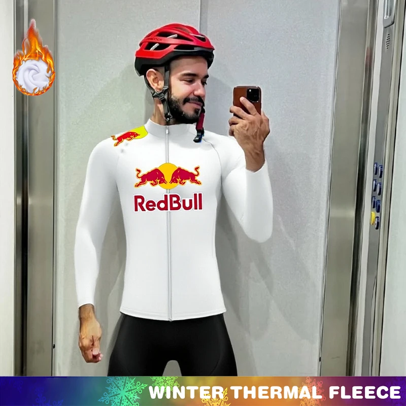 Professional Cycling Shirt Red Bull Thermal Jersey Men's Clothing 2025 Sports Set Costume Bike Winter Fleece Sportswear Bib Man
Professional Cycling Shirt Red Bull Thermal Jersey Men's Clothing 2025 Sports Set Costume Bike Winter Fleece Sportswear Bib Man