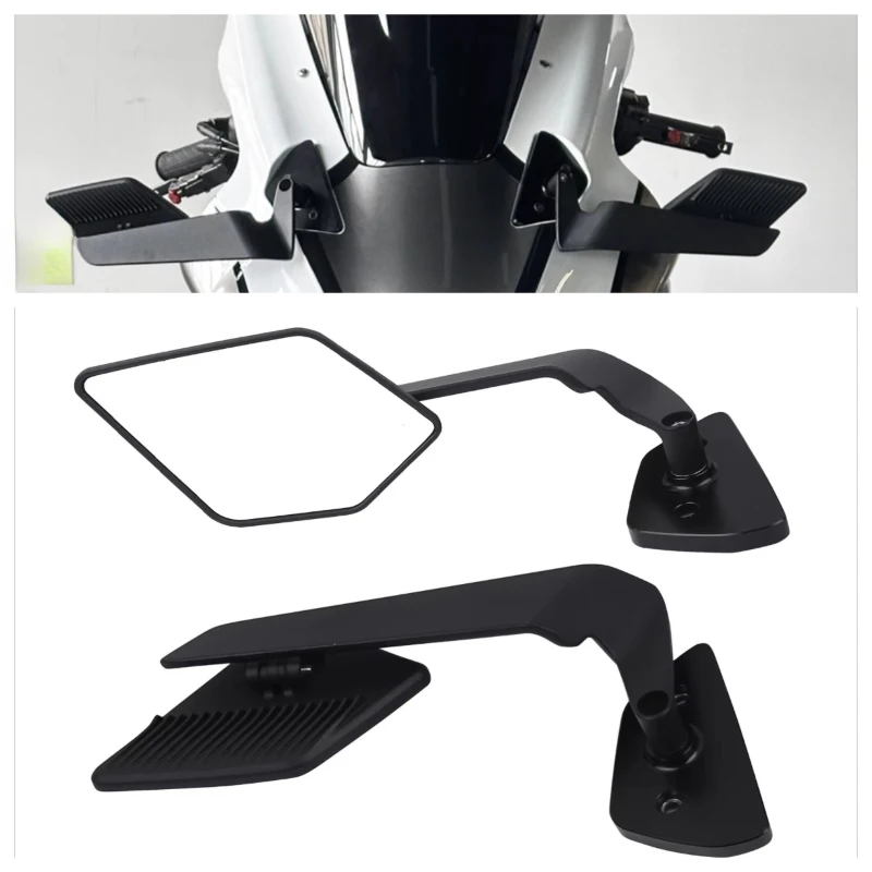 for cfmoto 675SR 675SS Modification Blade Style Stabilizing Wing Rearview Mirror,Extra Wide Field of Vision Reflective Mirror.
for cfmoto 675SR 675SS Modification Blade Style Stabilizing Wing Rearview Mirror,Extra Wide Field of Vision Reflective Mirror.