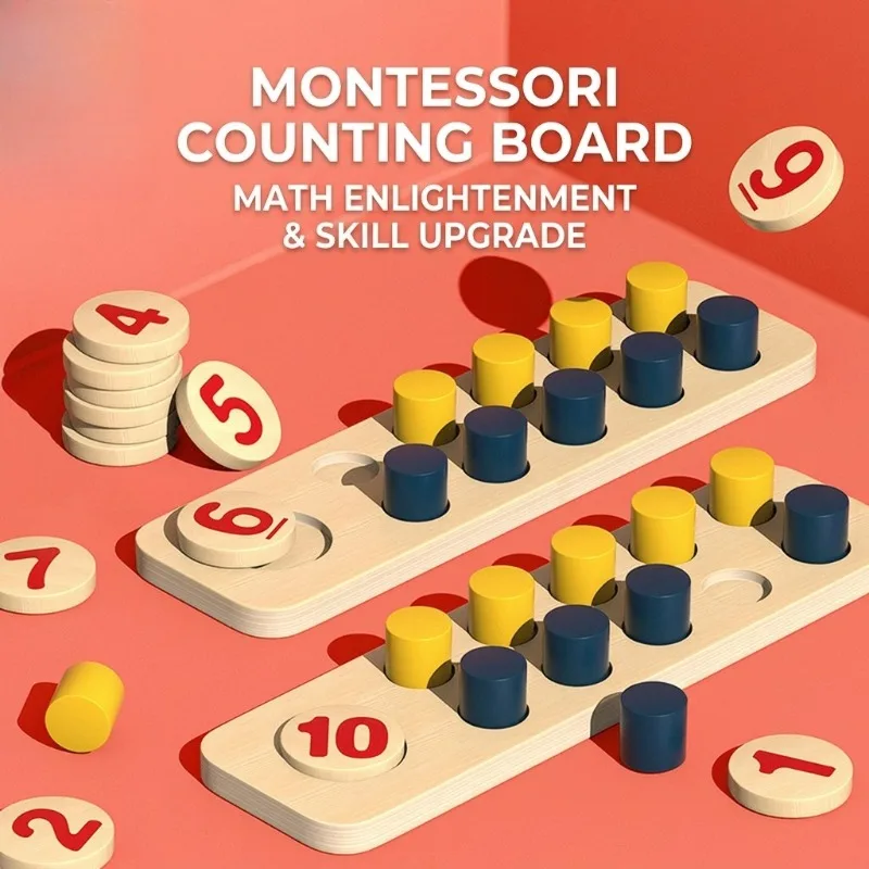 Montessori Math Manipulatives Counting Wooden Ten-frame Number Sense Enlightenment Teaching Aid for Kids Learning Addition
Montessori Math Manipulatives Counting Wooden Ten-frame Number Sense Enlightenment Teaching Aid for Kids Learning Addition