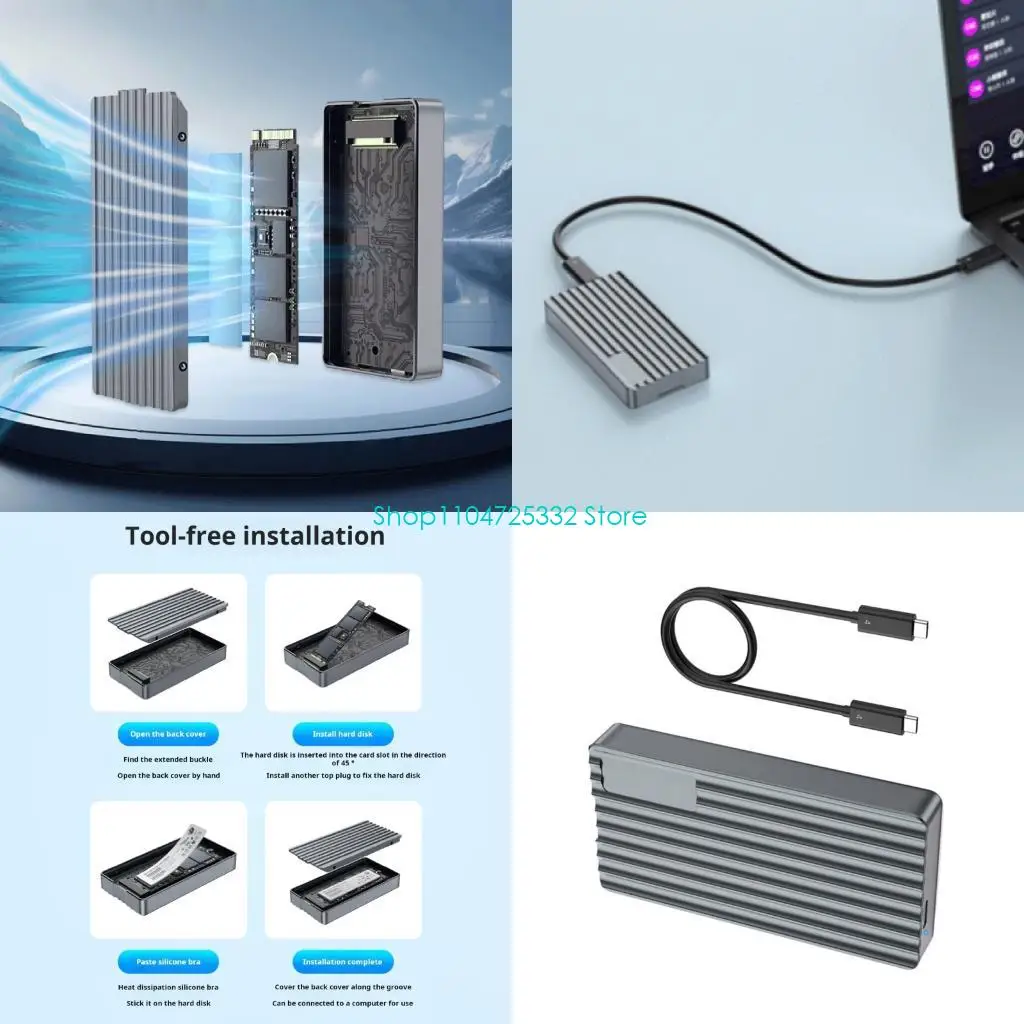 P5EA Portable USB4 M.2 NVMe Drive Enclosure 40Gbps Speed Tool Less Setups for Laptop Desktop
P5EA Portable USB4 M.2 NVMe Drive Enclosure 40Gbps Speed Tool Less Setups for Laptop Desktop