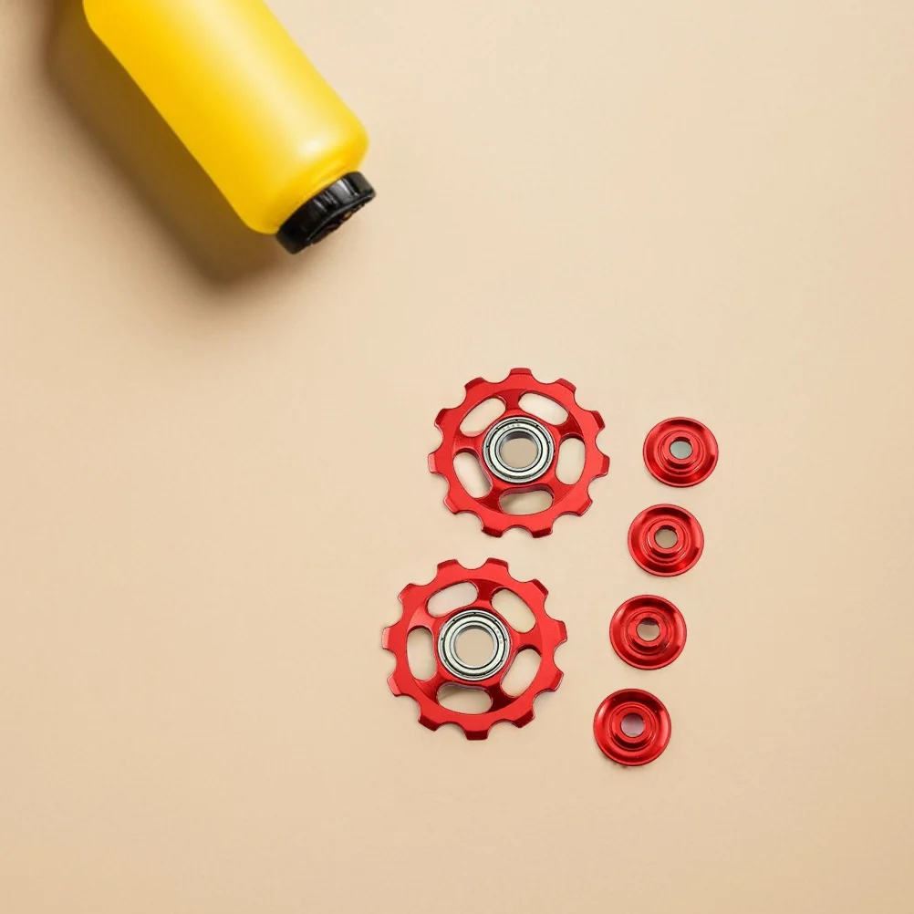 2Pcs 11T Rear Derailleur Pulley Aluminum Alloy Bike Wheel Replacement Strong Durability Easy Install for Mountain Bicycle
2Pcs 11T Rear Derailleur Pulley Aluminum Alloy Bike Wheel Replacement Strong Durability Easy Install for Mountain Bicycle