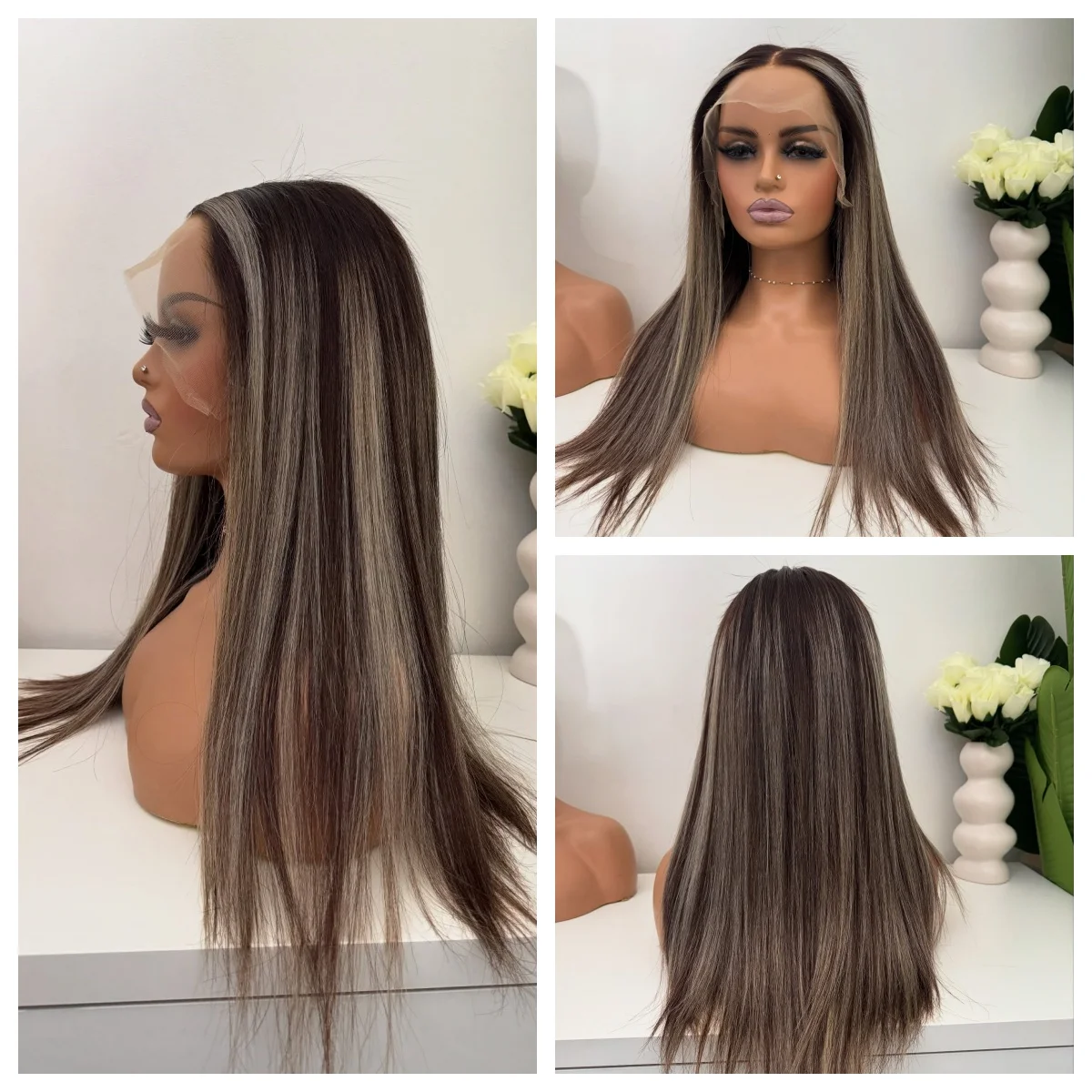 Synthetic High Density Wig Long Straight Dark Brown Mixed Blonde wig For Women Lace Front wig Daily Use
Synthetic High Density Wig Long Straight Dark Brown Mixed Blonde wig For Women Lace Front wig Daily Use