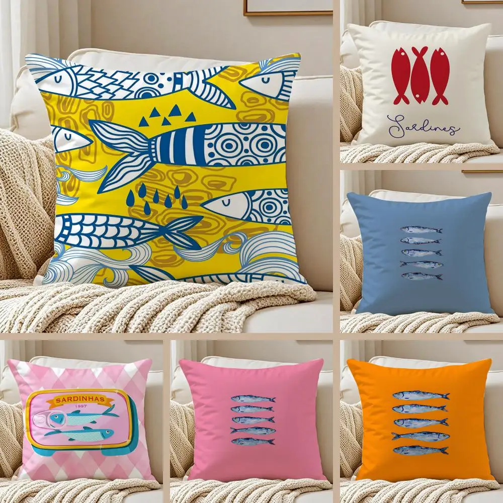 Cute Coastal Charm Sardines Art Design Cushion Cover Pillowcase Anti-dustmite Invisible Zipper Short Plush Sofa Cushion
Cute Coastal Charm Sardines Art Design Cushion Cover Pillowcase Anti-dustmite Invisible Zipper Short Plush Sofa Cushion