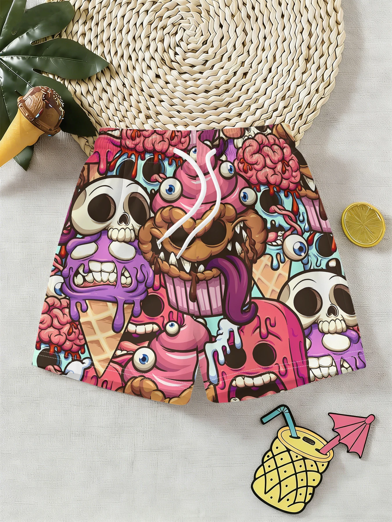 Boys' Trendy Graffiti Printed Shorts, Niche Stylish Monster Pattern Quick-Dry Beach Pants
Boys' Trendy Graffiti Printed Shorts, Niche Stylish Monster Pattern Quick-Dry Beach Pants