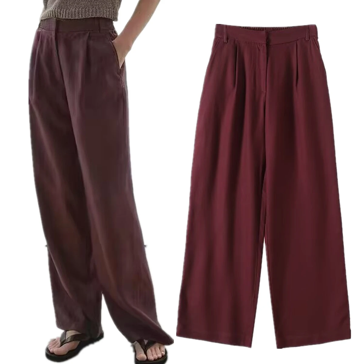 Maxdutti Moroccan Retro Red Brown Linen Pants Women French Elegant High Waisted Loose Straight Leg Pants Summer Trousers
Maxdutti Moroccan Retro Red Brown Linen Pants Women French Elegant High Waisted Loose Straight Leg Pants Summer Trousers
