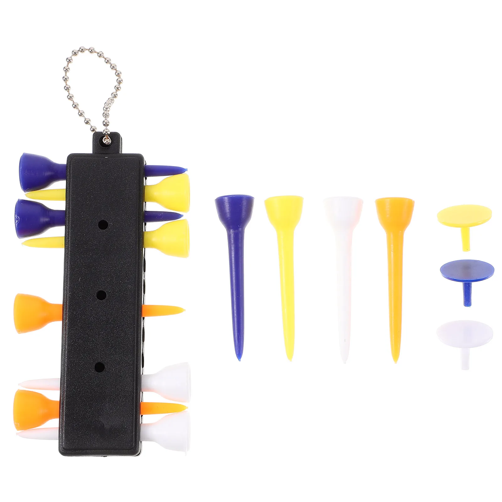 12 Golf Tees Holder Portable Plastic Caddy Markers Keychain Divot Tool 54mmTees 17mmMarker Golf Supplies Accessories 
12 Golf Tees Holder Portable Plastic Caddy Markers Keychain Divot Tool 54mmTees 17mmMarker Golf Supplies Accessories