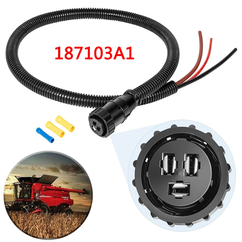 3 Pin Auxiliary Power Connector Kit 187103A1 Fit for John Deere 9430,9430T,9530,9530T,9630, for Casw-IH Combine, Tractor, Cotton
3 Pin Auxiliary Power Connector Kit 187103A1 Fit for John Deere 9430,9430T,9530,9530T,9630, for Casw-IH Combine, Tractor, Cotton