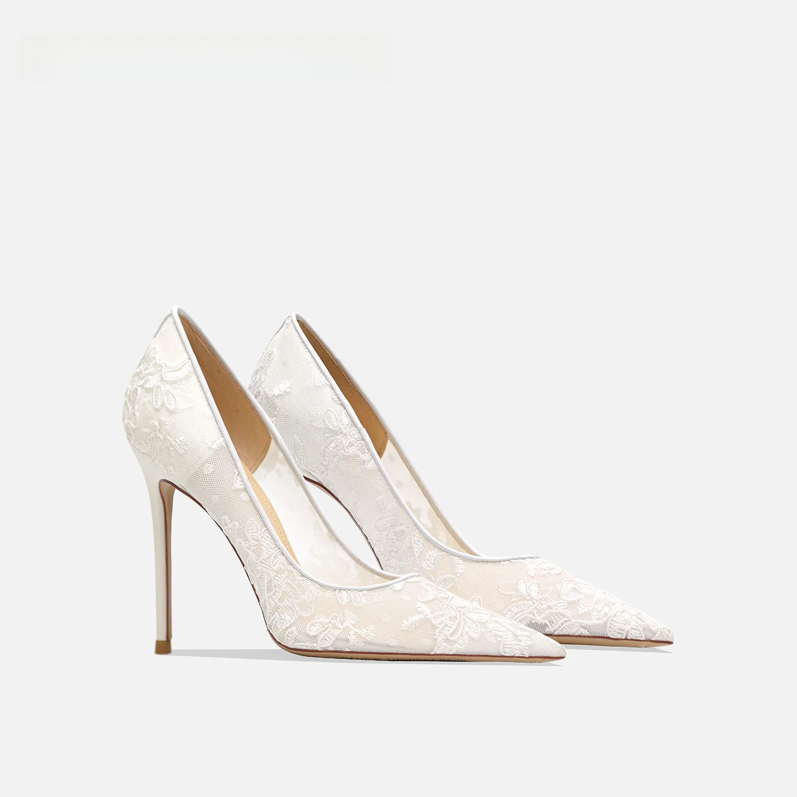 White Lace Hollow out High Heels Women's Thin Heel Pointed Toe Wedding Shoes Fashionable French Style Slip-On Anti-Slip Rubbe...
White Lace Hollow out High Heels Women's Thin Heel Pointed Toe Wedding Shoes Fashionable French Style Slip-On Anti-Slip Rubbe...