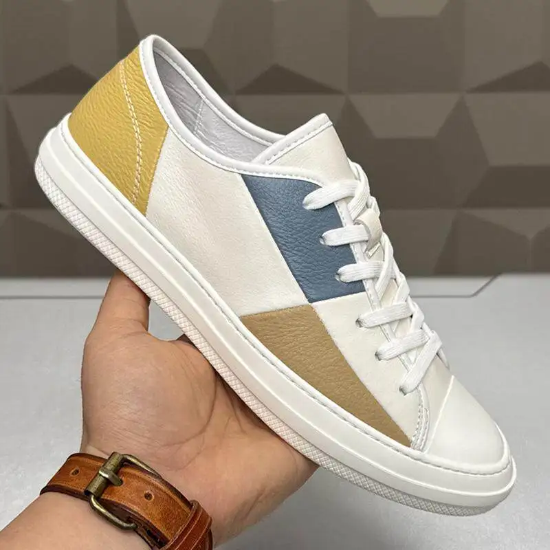 Shoes Men's Genuine Leather Spring And Summer New Breathable Color Matching Fashion Trend All-match Top Layer Cowhide Casua
Shoes Men's Genuine Leather Spring And Summer New Breathable Color Matching Fashion Trend All-match Top Layer Cowhide Casua