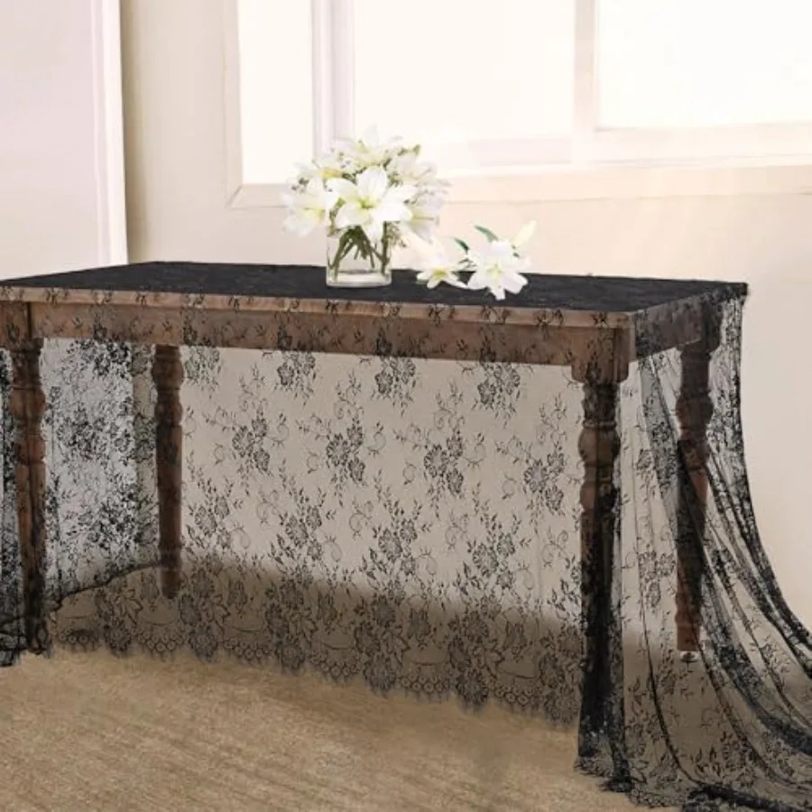Vintage Lace Tablecloth 6pcs Table Fabric 60x120 Inch for Scary Movies Rustic Halloween Haunted House Party Wedding Decoration
Vintage Lace Tablecloth 6pcs Table Fabric 60x120 Inch for Scary Movies Rustic Halloween Haunted House Party Wedding Decoration