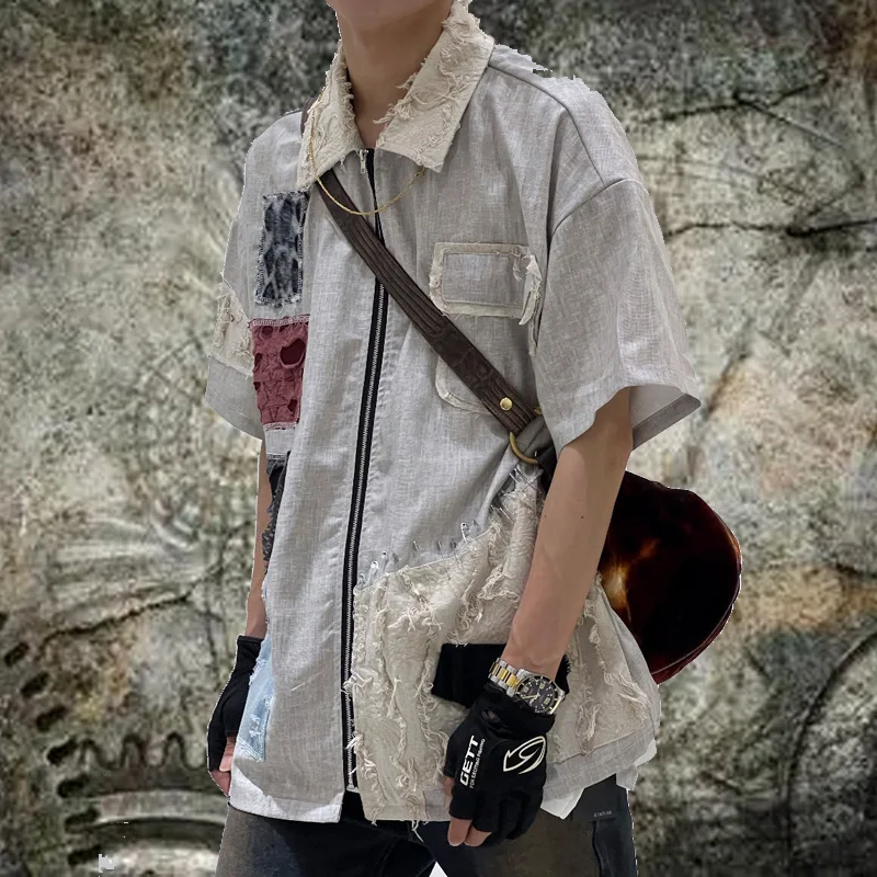 2025 Spring Summer Casual Fashion modis Japanese and Korean Retro Splicing Hole Cotton and Hemp Short Sleeved shirt Top
2025 Spring Summer Casual Fashion modis Japanese and Korean Retro Splicing Hole Cotton and Hemp Short Sleeved shirt Top