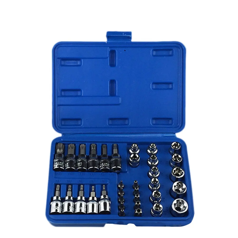 34 in 1 Bit Socket Set Premium Heat-Treated Steel Socket Bit Kit for Cars Trucks Appliances Lawn Equipment Machinery Torque
34 in 1 Bit Socket Set Premium Heat-Treated Steel Socket Bit Kit for Cars Trucks Appliances Lawn Equipment Machinery Torque