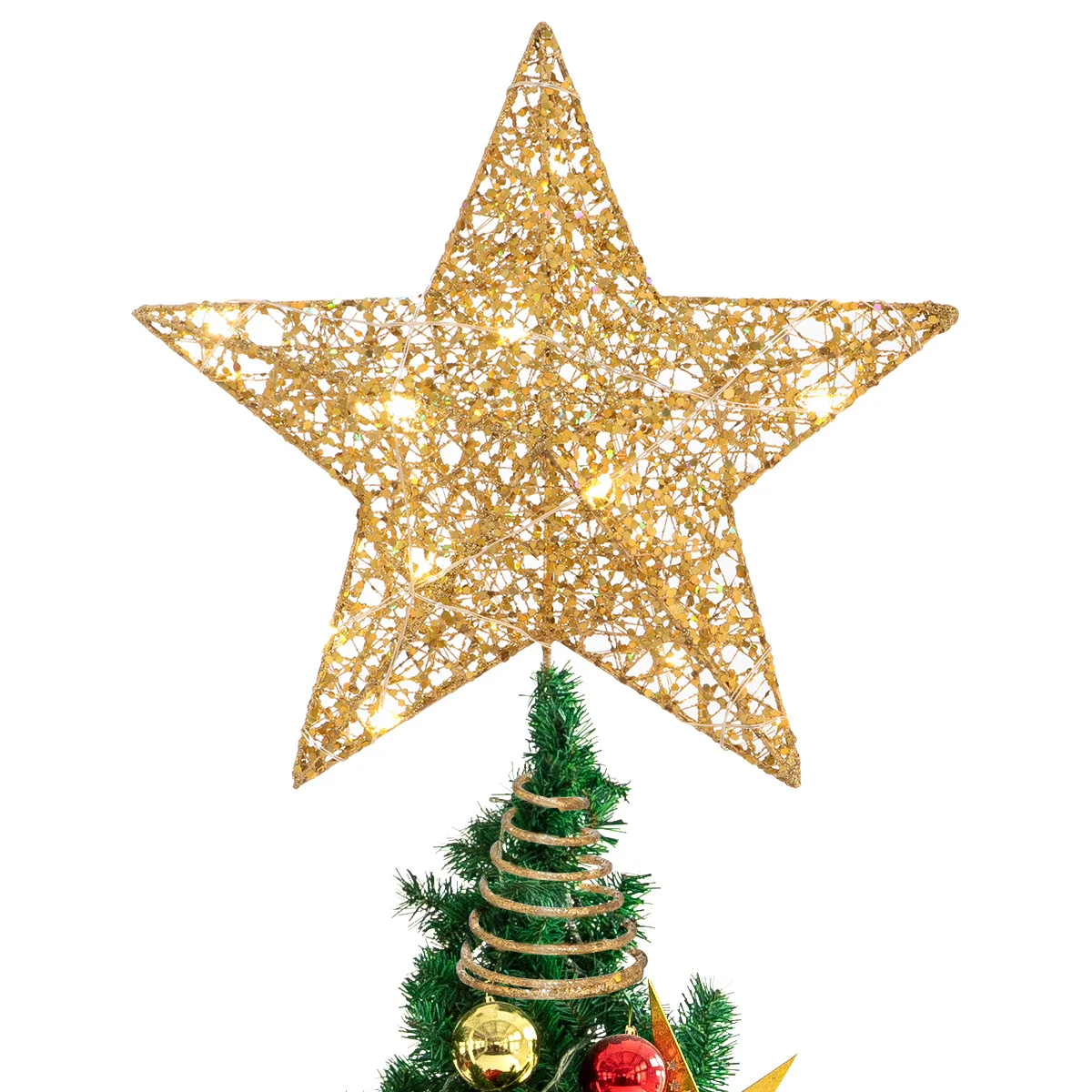 25 X 30Cm Christmas Tree Topper Star Warm LED Lights Golden Rustproof Iron Wire Decor for Holiday Party Home Decoration
25 X 30Cm Christmas Tree Topper Star Warm LED Lights Golden Rustproof Iron Wire Decor for Holiday Party Home Decoration