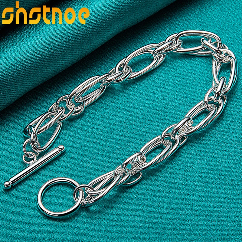 925 Sterling Silver Smooth Circle Chain Bracelet For Women Men Party Engagement Wedding Gift Fashion Charm Jewelry
925 Sterling Silver Smooth Circle Chain Bracelet For Women Men Party Engagement Wedding Gift Fashion Charm Jewelry