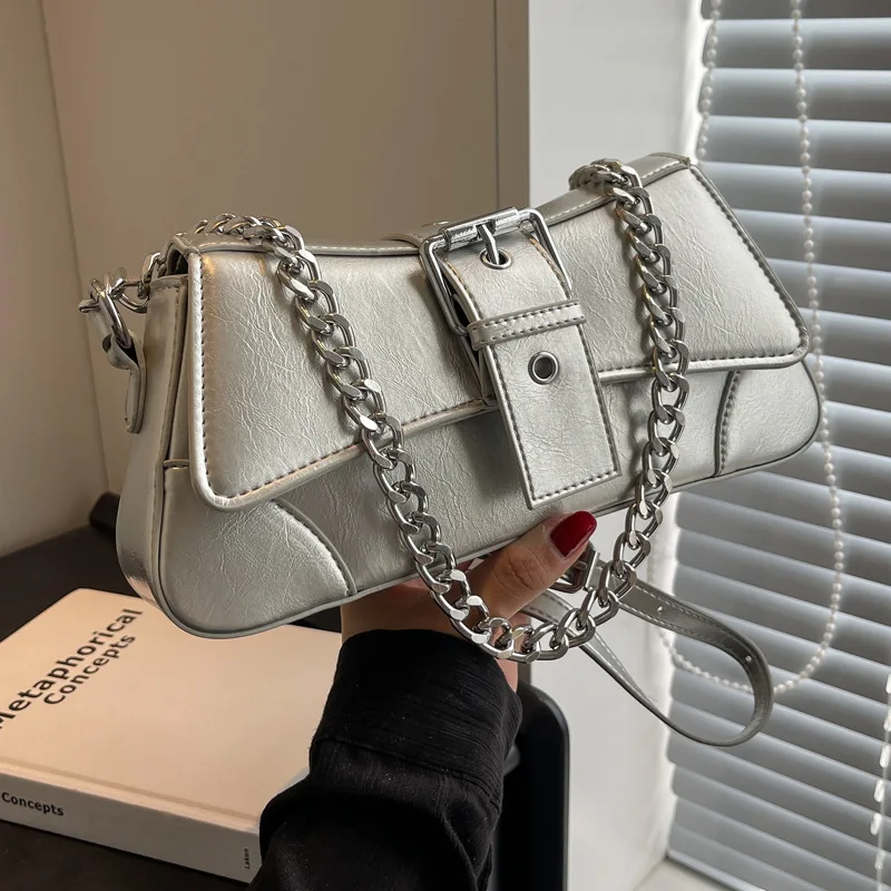 Luxury Design Women's Shoulder Bags Simple Chain Ladies Messenger Bag Fashion Pu Leather Female Handbags Square Underarm Bag
Luxury Design Women's Shoulder Bags Simple Chain Ladies Messenger Bag Fashion Pu Leather Female Handbags Square Underarm Bag