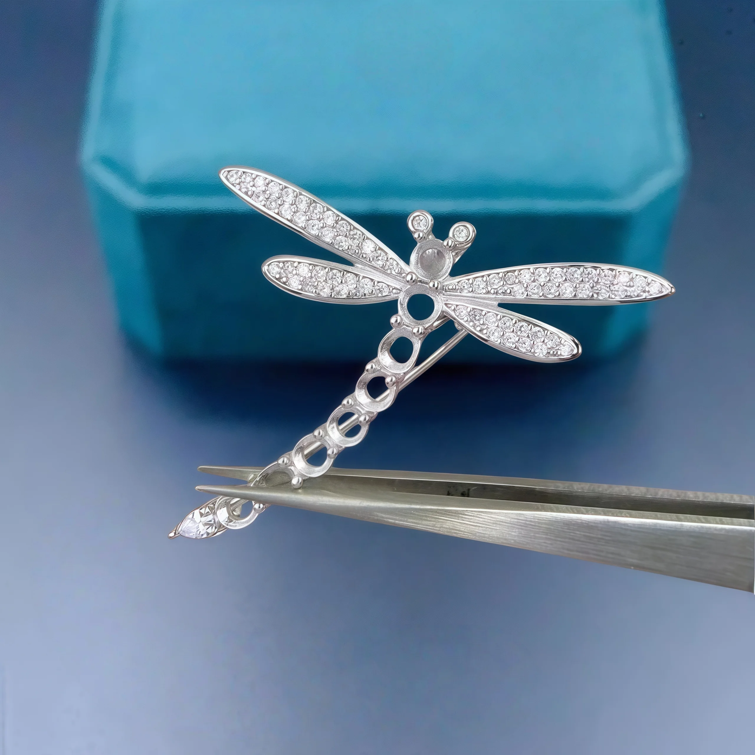 DIY Brooch Empty Holder Real S925 Sterling Silver Setting 3mm Round Stone Fine Dragonfly Design Charm Weddings Jewelry for Woman
DIY Brooch Empty Holder Real S925 Sterling Silver Setting 3mm Round Stone Fine Dragonfly Design Charm Weddings Jewelry for Woman
