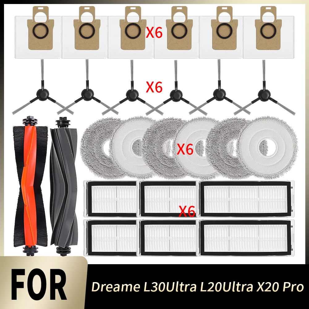 For Dreame Bot L30 Ultra L20 Ultra X20 Pro Hepa Filter Main Side Brush Mop Cloth Dust Bag Robot Vacuum Replacement Accessories
For Dreame Bot L30 Ultra L20 Ultra X20 Pro Hepa Filter Main Side Brush Mop Cloth Dust Bag Robot Vacuum Replacement Accessories
