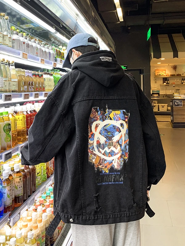 Teenage Men's Denim Jaet Autumn Winter Sle American High Street Faion Brand Trendy Jaet Loose Fit Long Sve
Teenage Men's Denim Jaet Autumn Winter Sle American High Street Faion Brand Trendy Jaet Loose Fit Long Sve