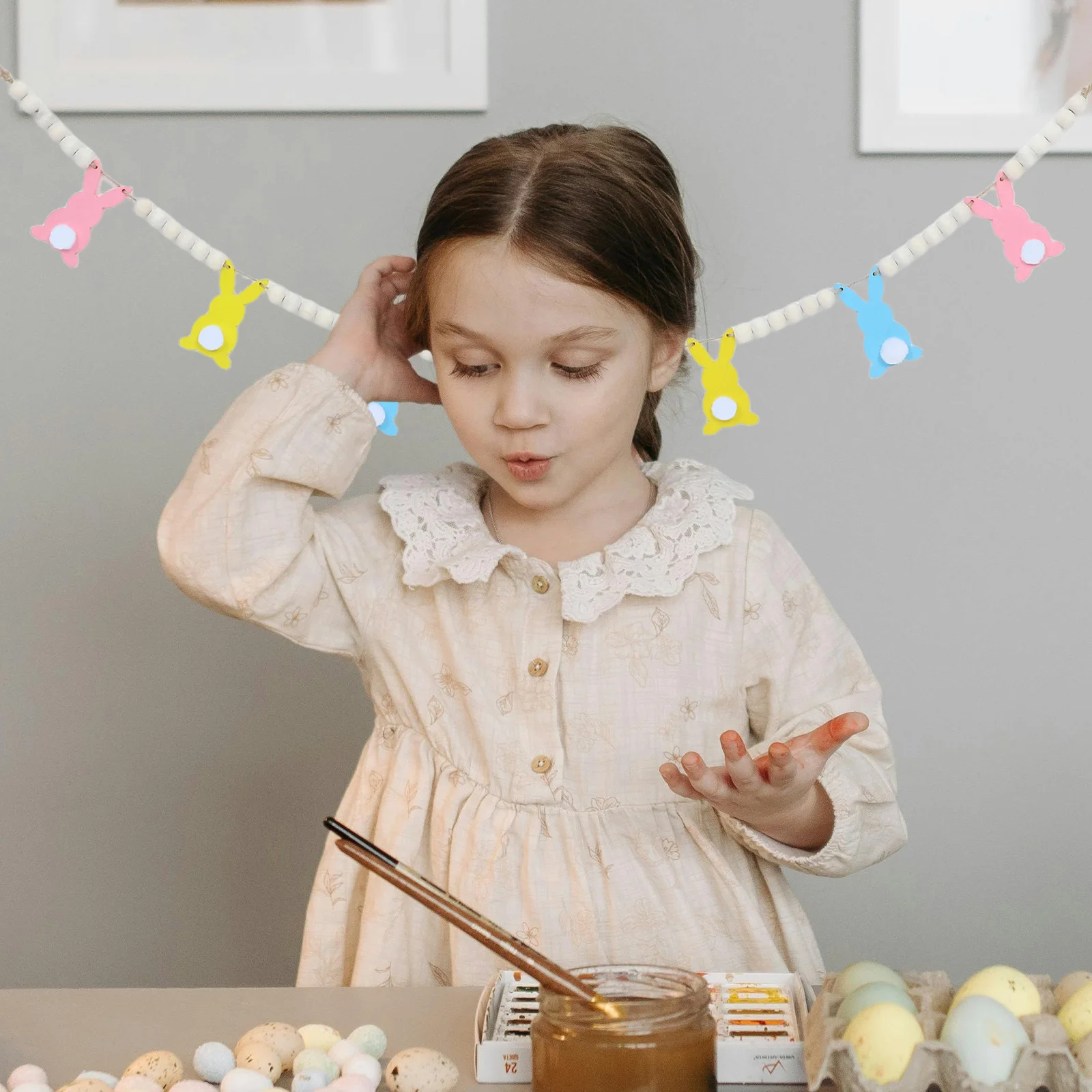 Rabbit Bead Garland Wooden Easter Wall Hanging Decor For Farmhouse Party Garden Outdoor Indoor Decoration Teaching
Rabbit Bead Garland Wooden Easter Wall Hanging Decor For Farmhouse Party Garden Outdoor Indoor Decoration Teaching