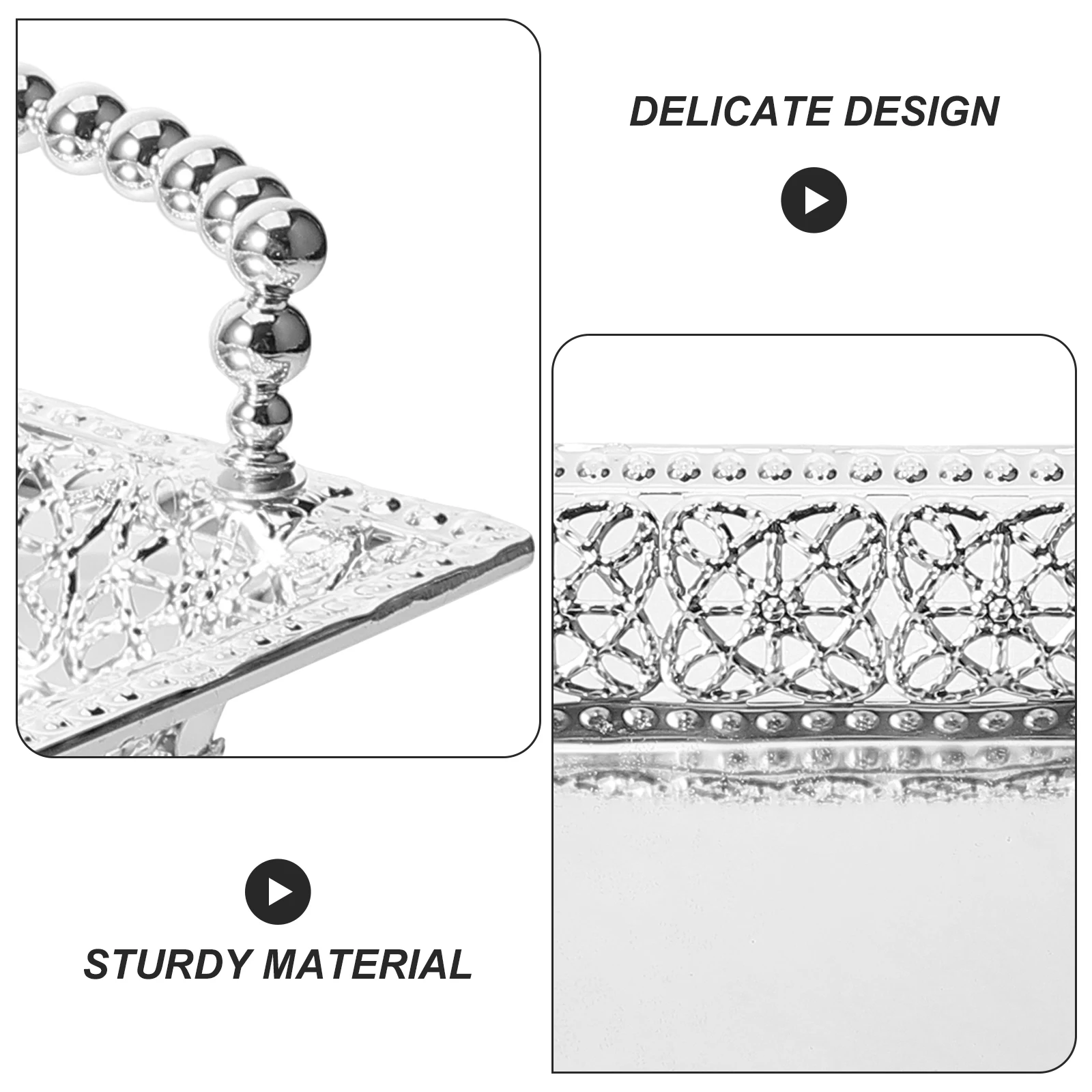 Sturdy Zinc Alloy Large Rectangle Serving Tray European Style Decorative Food Storage Dish for Dried Fruit Nuts Candies Snacks
Sturdy Zinc Alloy Large Rectangle Serving Tray European Style Decorative Food Storage Dish for Dried Fruit Nuts Candies Snacks