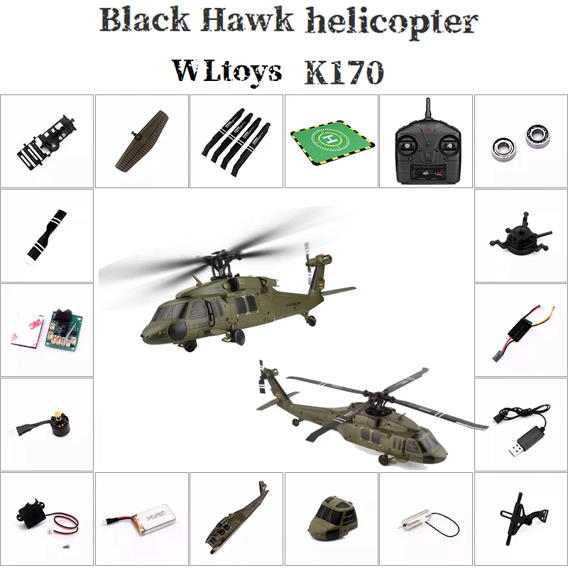 WLtoys Black Hawk Helicopter K170 All Original Parts Flight Controller Wing Tail Bearing Gear and Other Aircraft Accessories
WLtoys Black Hawk Helicopter K170 All Original Parts Flight Controller Wing Tail Bearing Gear and Other Aircraft Accessories