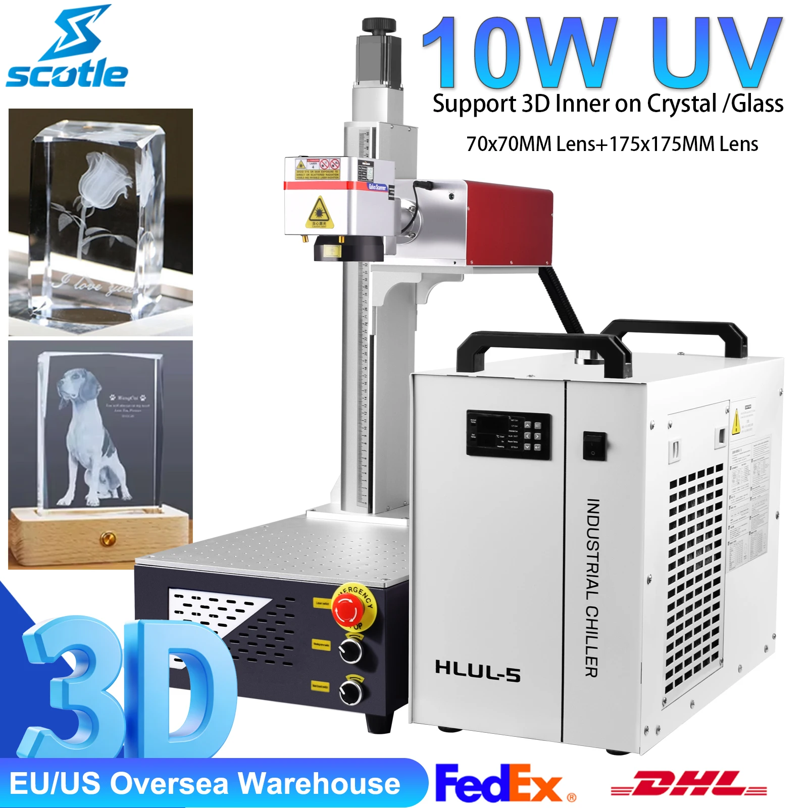 3D Inner Crystal UV Laser 10W UV Laser Marking Machine 3D Inner Marking Crystal Electric Z Axis For Wood Glass Metal Crystal
3D Inner Crystal UV Laser 10W UV Laser Marking Machine 3D Inner Marking Crystal Electric Z Axis For Wood Glass Metal Crystal