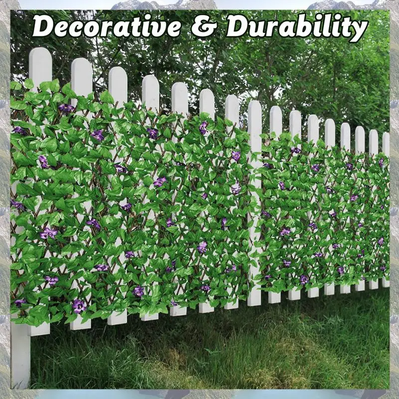 2025 Trend Adjustable Retractable Fence Expanding Trellis Decorative Garden Trellis Panel Withartificial Ivy Andviolet Flower 40
2025 Trend Adjustable Retractable Fence Expanding Trellis Decorative Garden Trellis Panel Withartificial Ivy Andviolet Flower 40