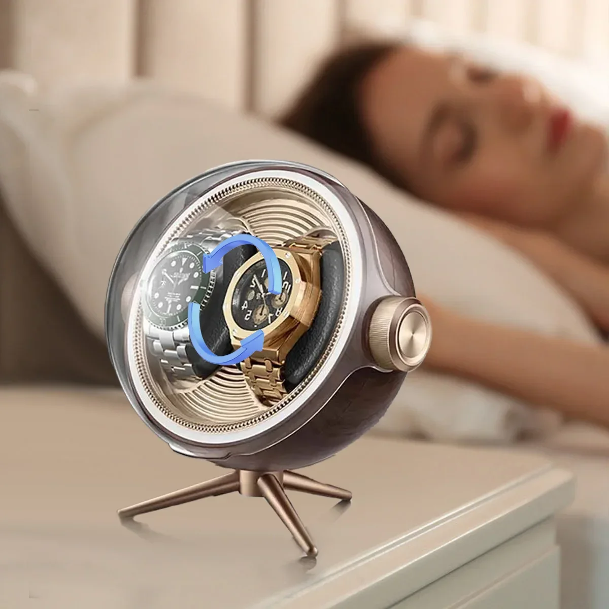 Luxury Automatic Watch Winder With Zero Magnetism Household Silent Led Watches Winding Device Bedside Mechanical Storage Box
Luxury Automatic Watch Winder With Zero Magnetism Household Silent Led Watches Winding Device Bedside Mechanical Storage Box