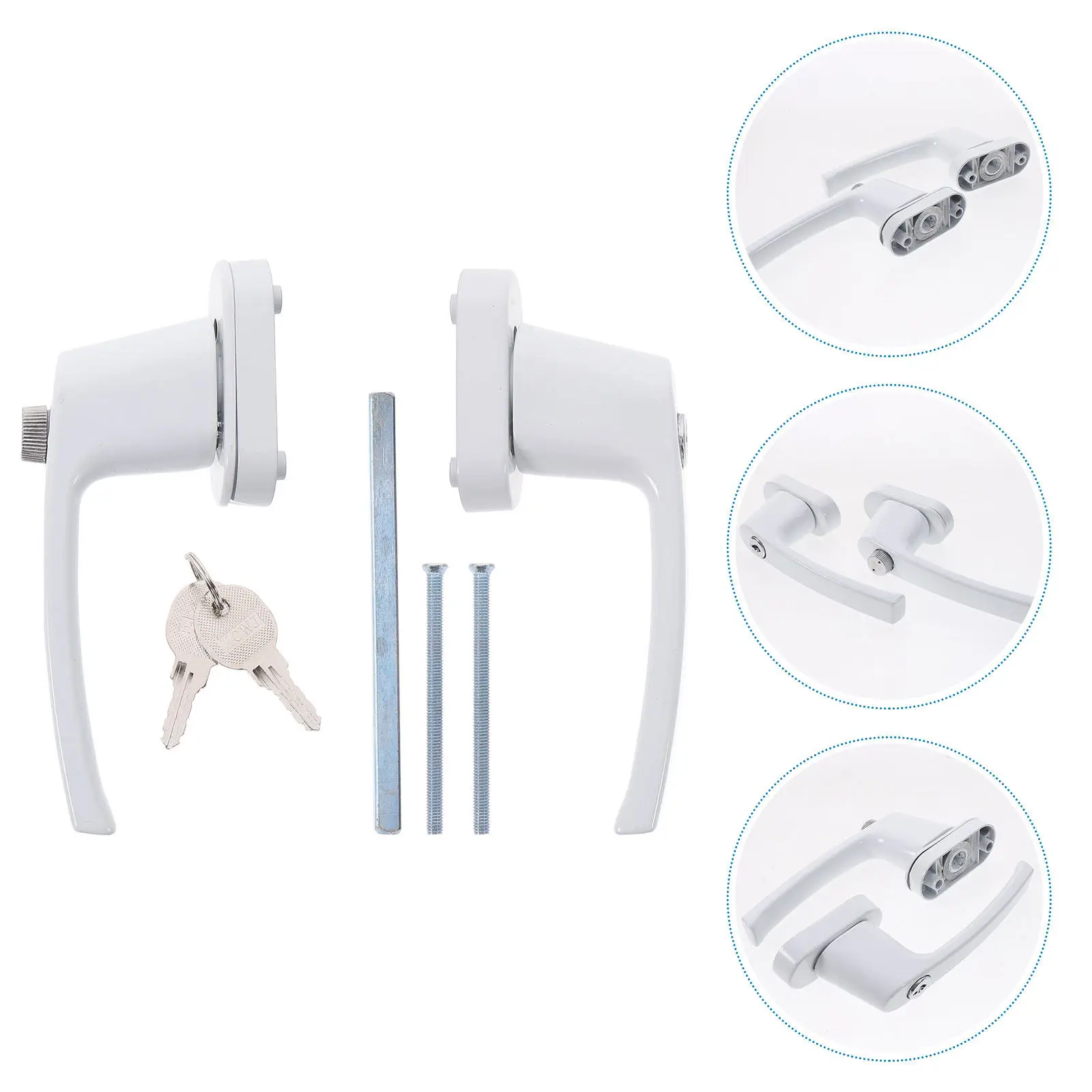 2-Pack Zinc Alloy Two-End Lever Lock Set Thickened Solid Sturdy Structure Heavy-Duty Pull Resistance Easy Install Home Office
2-Pack Zinc Alloy Two-End Lever Lock Set Thickened Solid Sturdy Structure Heavy-Duty Pull Resistance Easy Install Home Office