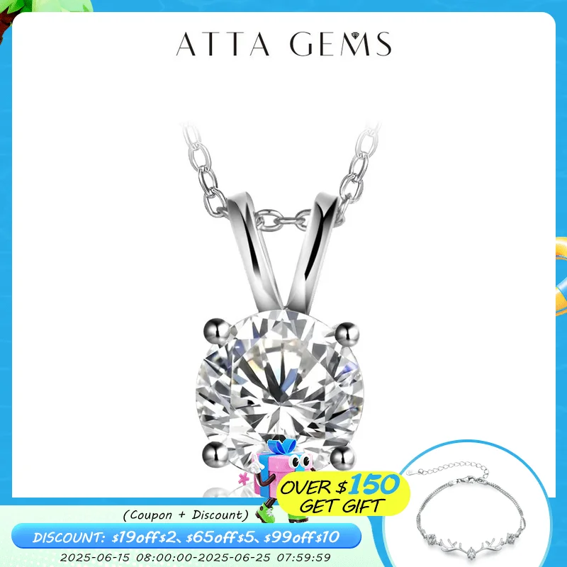 ATTAGEMS 2Carat 8.0mm Real Moissanite Pendant Necklace For Women 100% 925 Sterling Silver Wedding Party Bridal Fine Jewelry
ATTAGEMS 2Carat 8.0mm Real Moissanite Pendant Necklace For Women 100% 925 Sterling Silver Wedding Party Bridal Fine Jewelry
