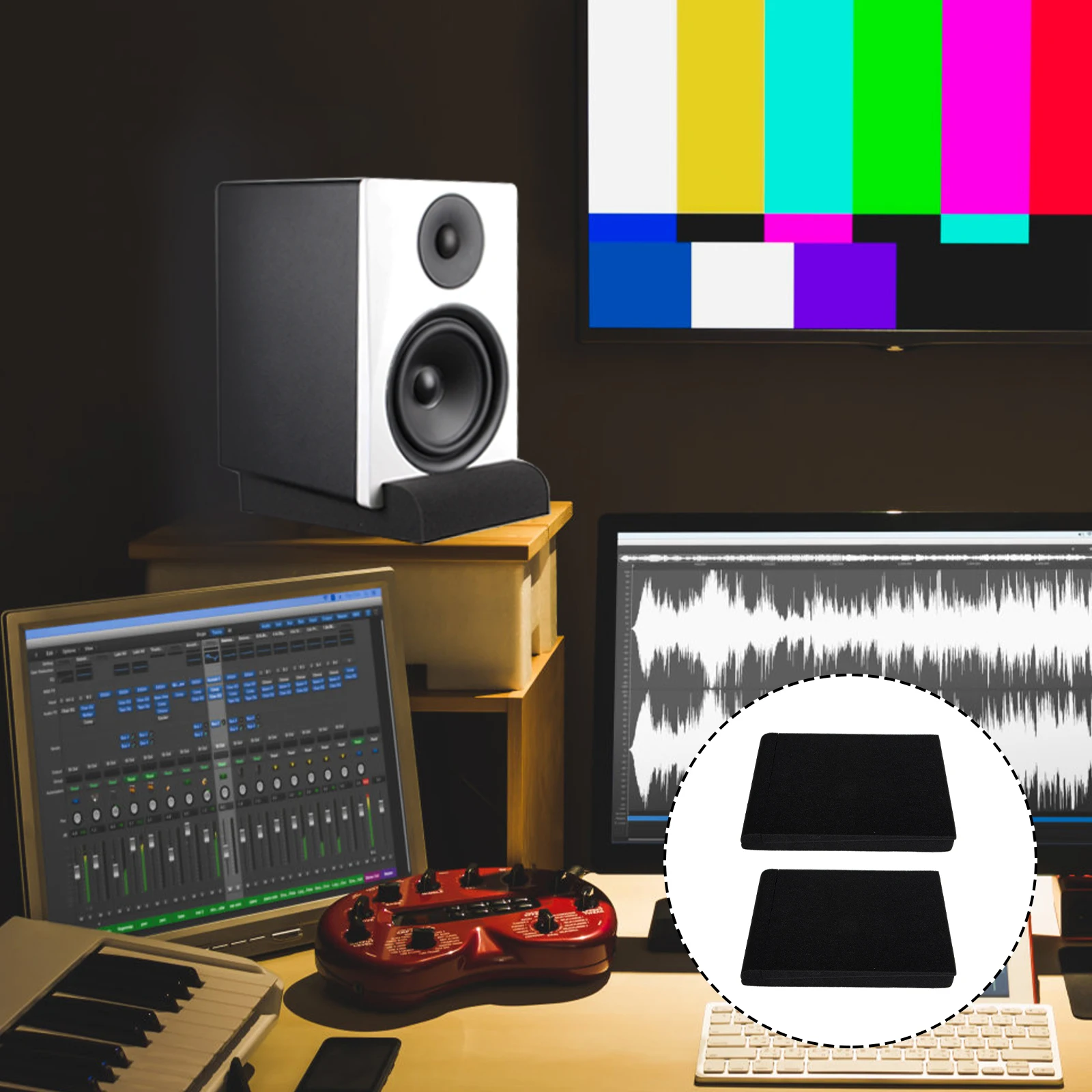 2Pcs Versatile Angle Configurations Speaker Isolation Pads High-Class Material Sound Isolation Shockproof Cushion
2Pcs Versatile Angle Configurations Speaker Isolation Pads High-Class Material Sound Isolation Shockproof Cushion