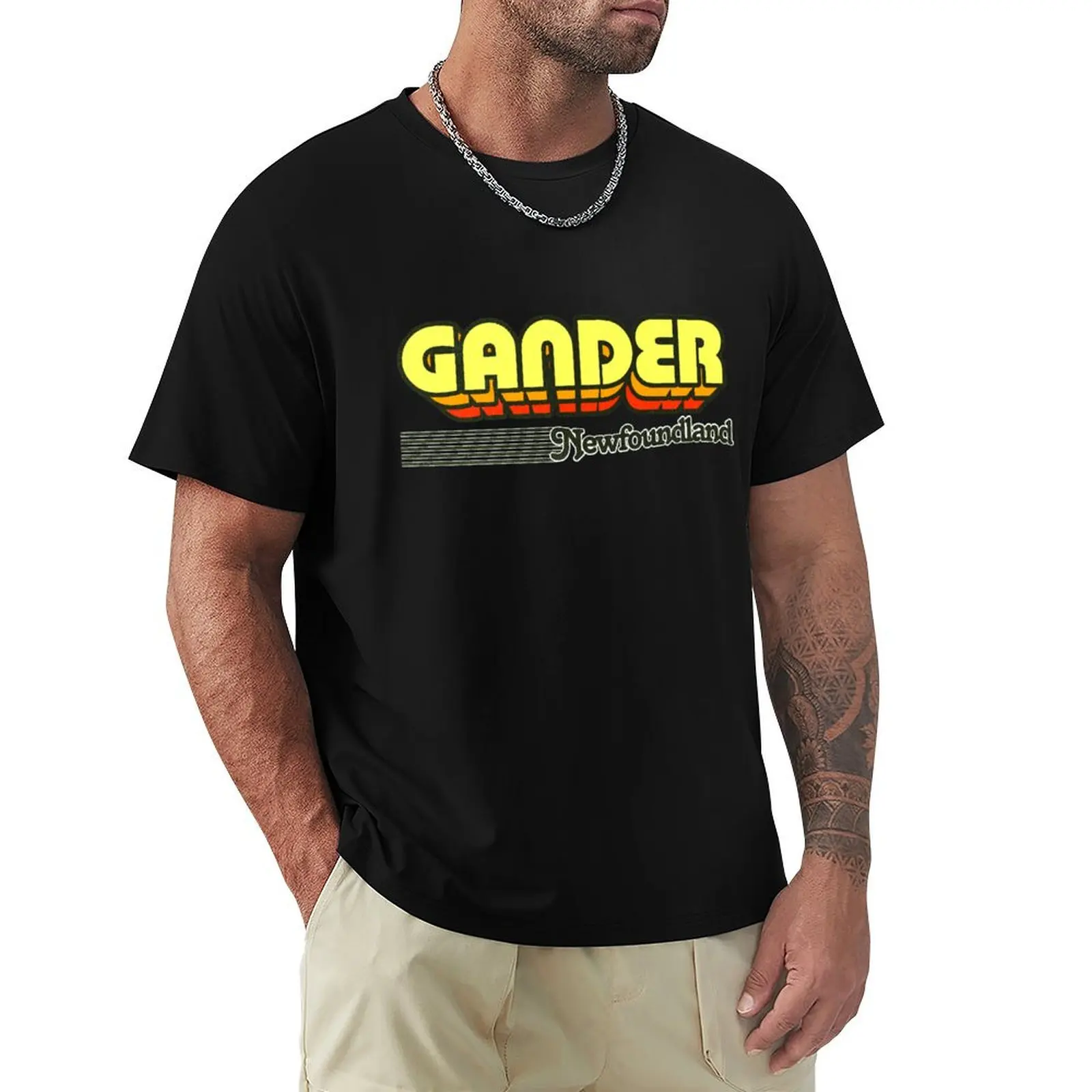 Gander, Newfoundland Retro Stripes T-Shirt funny gifts clothes cotton graphic tees clothing for men
Gander, Newfoundland Retro Stripes T-Shirt funny gifts clothes cotton graphic tees clothing for men