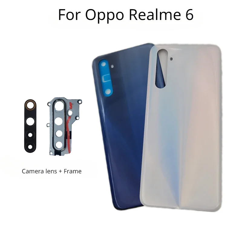 Для Oppo Realme 6, задняя крышка, крышка батарейного отсека, корпус панели заднего двери, запасные части с объективом камеры, RMX2001, новинка
Для Oppo Realme 6, задняя крышка, крышка батарейного отсека, корпус панели заднего двери, запасные части с объективом камеры, RMX2001, новинка