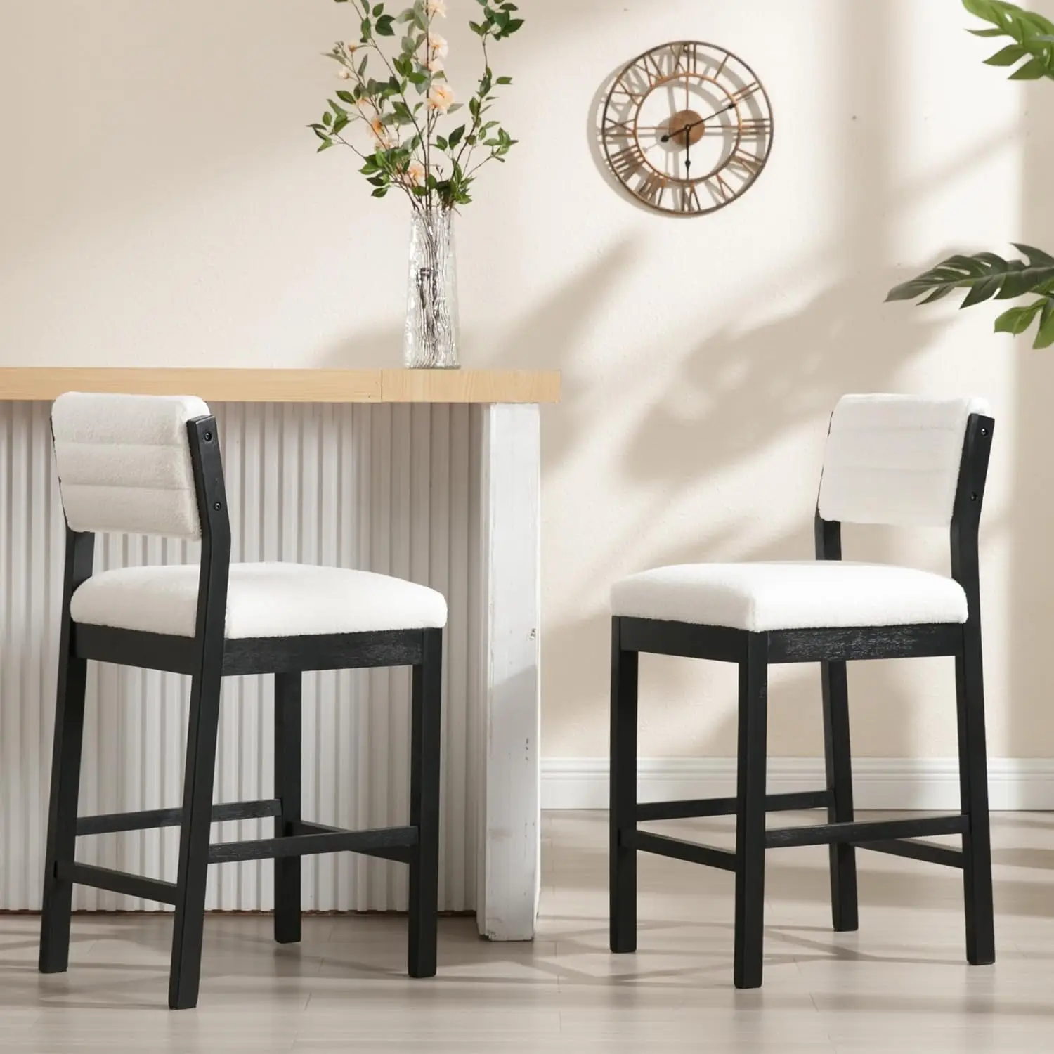 26” Counter Height Bar Stools Set Of 2 Sherpa Upholstered Kitchen Island Stools With Ba Mid Rec Bla Wood Barstools Countertop
26” Counter Height Bar Stools Set Of 2 Sherpa Upholstered Kitchen Island Stools With Ba Mid Rec Bla Wood Barstools Countertop