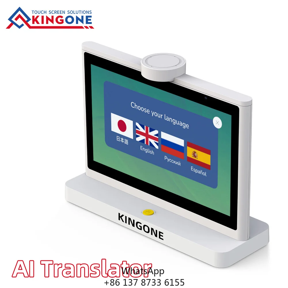 Supports 50 Languages 10 Inch Smart AI Translator Dual Touch Screen Android Desktop Voice Translation System For Meetings Hotel
Supports 50 Languages 10 Inch Smart AI Translator Dual Touch Screen Android Desktop Voice Translation System For Meetings Hotel