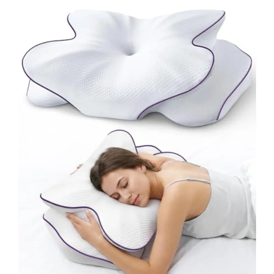 Memory Foam Cervical Pillow for Neck Support and Pain Relief Butterfly Ergonomic Design 24×15.75×5.7 Inch Removable 100% Polyes
Memory Foam Cervical Pillow for Neck Support and Pain Relief Butterfly Ergonomic Design 24×15.75×5.7 Inch Removable 100% Polyes