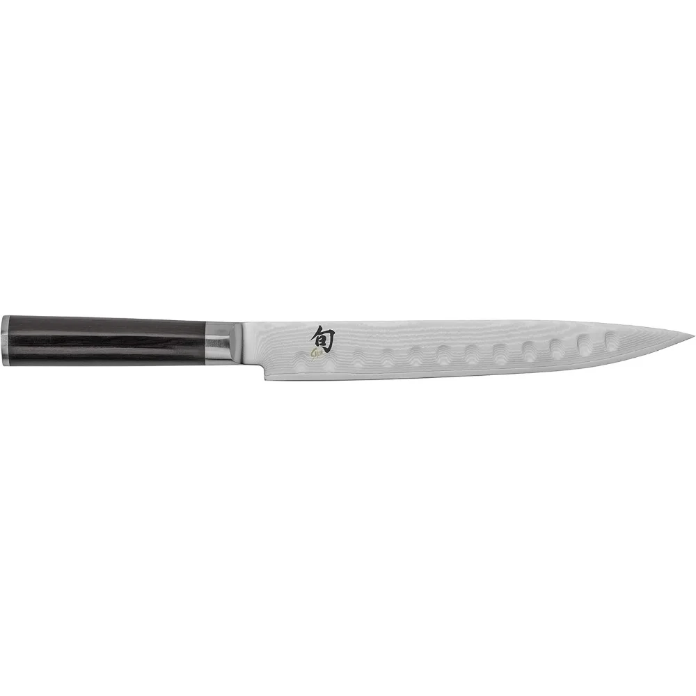 Classic 9" Hollow Ground Slicing Knife, Handcrafted Japanese Meat Slicing Knife, Long and Thin Blade, VG-MAX Core with Damascus
Classic 9" Hollow Ground Slicing Knife, Handcrafted Japanese Meat Slicing Knife, Long and Thin Blade, VG-MAX Core with Damascus