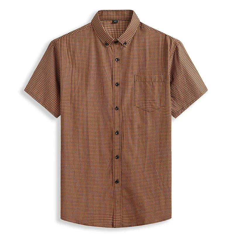 Plus Large Short Sleeve Men Pure Cotton Summer Comforable Plaid Mens Shirts Business Formal Casual Slim Fit Loose Big Size 8XL
Plus Large Short Sleeve Men Pure Cotton Summer Comforable Plaid Mens Shirts Business Formal Casual Slim Fit Loose Big Size 8XL