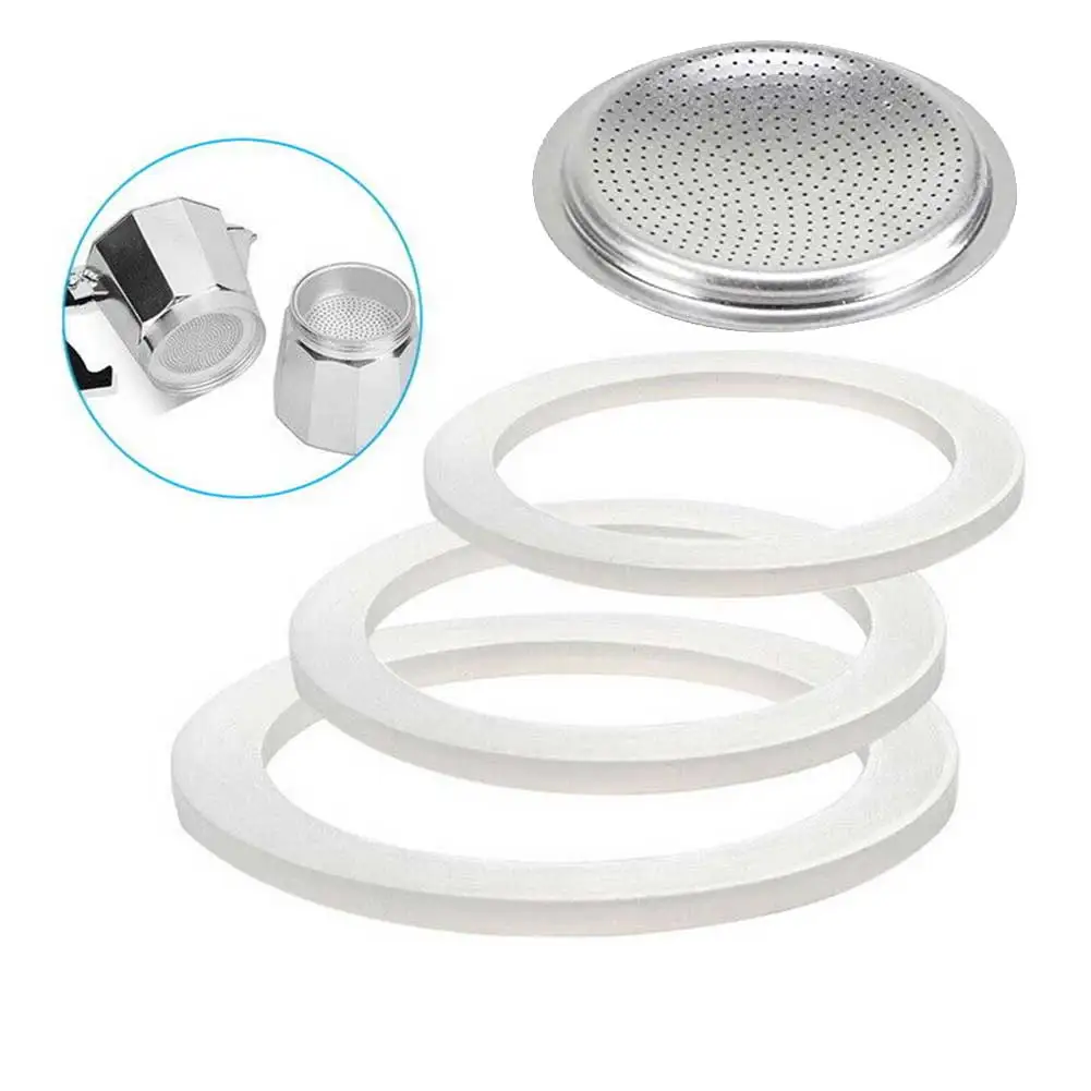 Aluminum Coffee Maker Filter With Replacement Gasket Silicone Seal For Coffee Espresso Moka Stove Silicone Rubber Ring Tools
Aluminum Coffee Maker Filter With Replacement Gasket Silicone Seal For Coffee Espresso Moka Stove Silicone Rubber Ring Tools