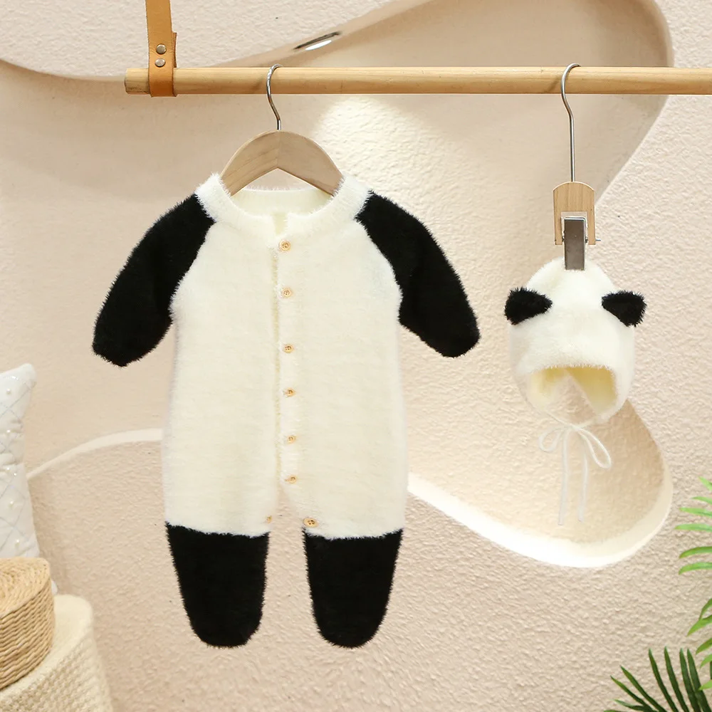 Newborn Baby Winter Jumpsuit Pajamas Thickened Plush Baby Pajamas Baby Cute Cartoon Panda Nightgown Romper Clothes Cute With Hat
Newborn Baby Winter Jumpsuit Pajamas Thickened Plush Baby Pajamas Baby Cute Cartoon Panda Nightgown Romper Clothes Cute With Hat