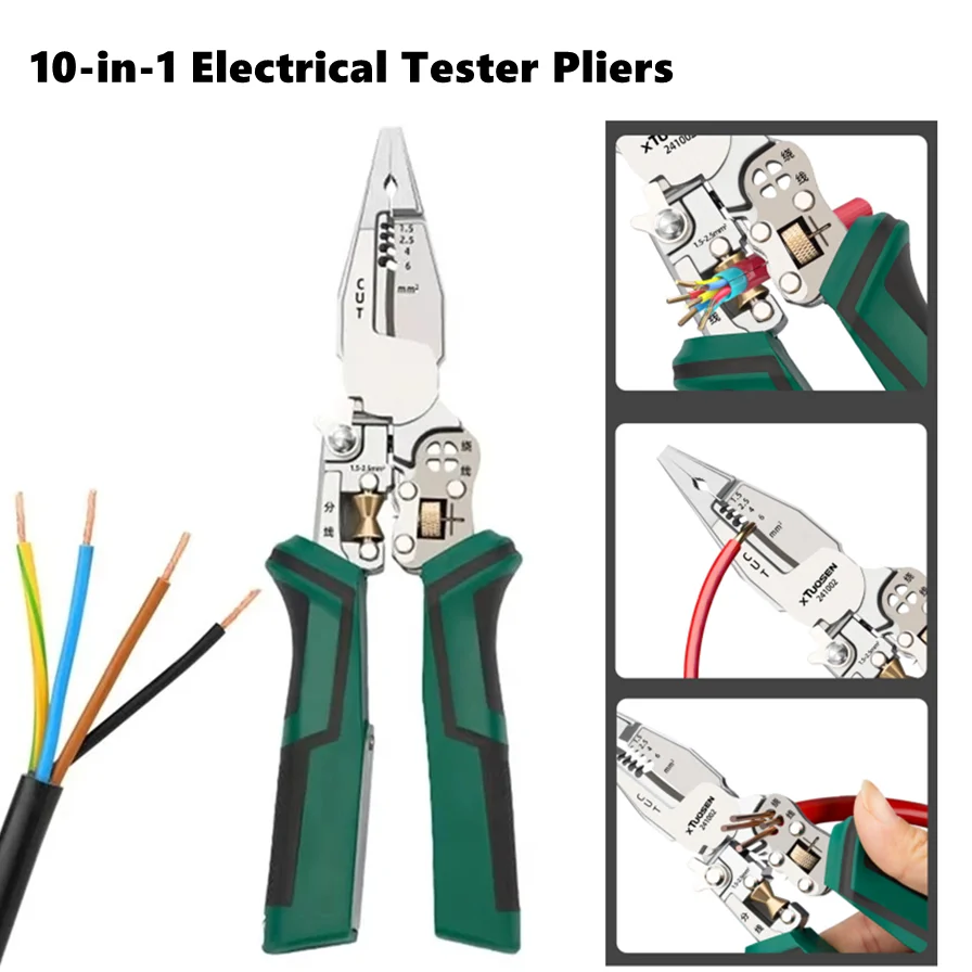New Multi-Function Wire Stripper Pliers, Electrician Tool for Stripping, Cutting & Splitting Wires, Heavy Duty Professional
New Multi-Function Wire Stripper Pliers, Electrician Tool for Stripping, Cutting & Splitting Wires, Heavy Duty Professional