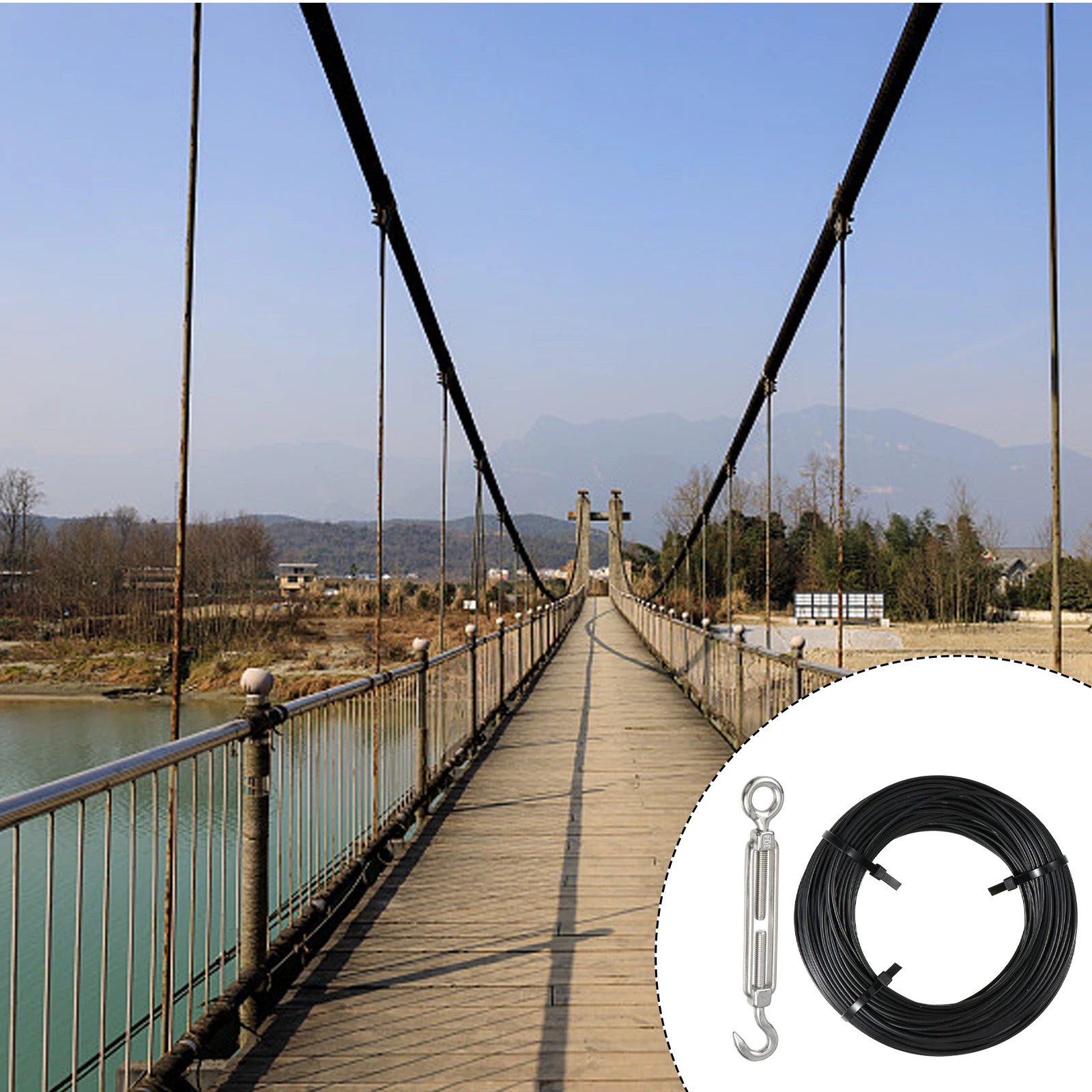 String Light Hanging Wire Rope Set Stainless Steel Plastic Cable Kit Heavy Duty Path Light Outdoor Lighting Accessories
String Light Hanging Wire Rope Set Stainless Steel Plastic Cable Kit Heavy Duty Path Light Outdoor Lighting Accessories