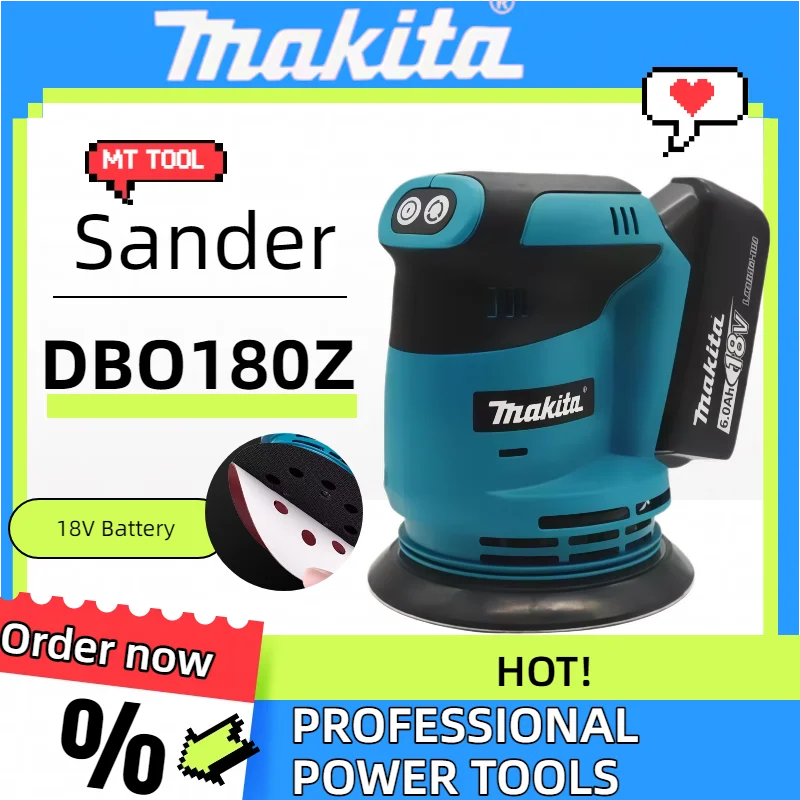Бесщеточная аккумуляторная эксцентриковая шлифовальная машина Makita DBO180Z для обработки дерева, шлифовки и полировки (без аккумулятора и зарядного устройства)
Бесщеточная аккумуляторная эксцентриковая шлифовальная машина Makita DBO180Z для обработки дерева, шлифовки и полировки (без аккумулятора и зарядного устройства)