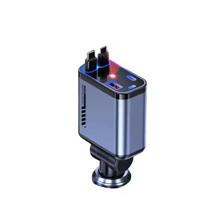 Best Seller 4 in 1 Retractable Fast Car Charger Starlight in Car Roof 2 Retractable Cables and USB Port Car Charger Adapter
Best Seller 4 in 1 Retractable Fast Car Charger Starlight in Car Roof 2 Retractable Cables and USB Port Car Charger Adapter
