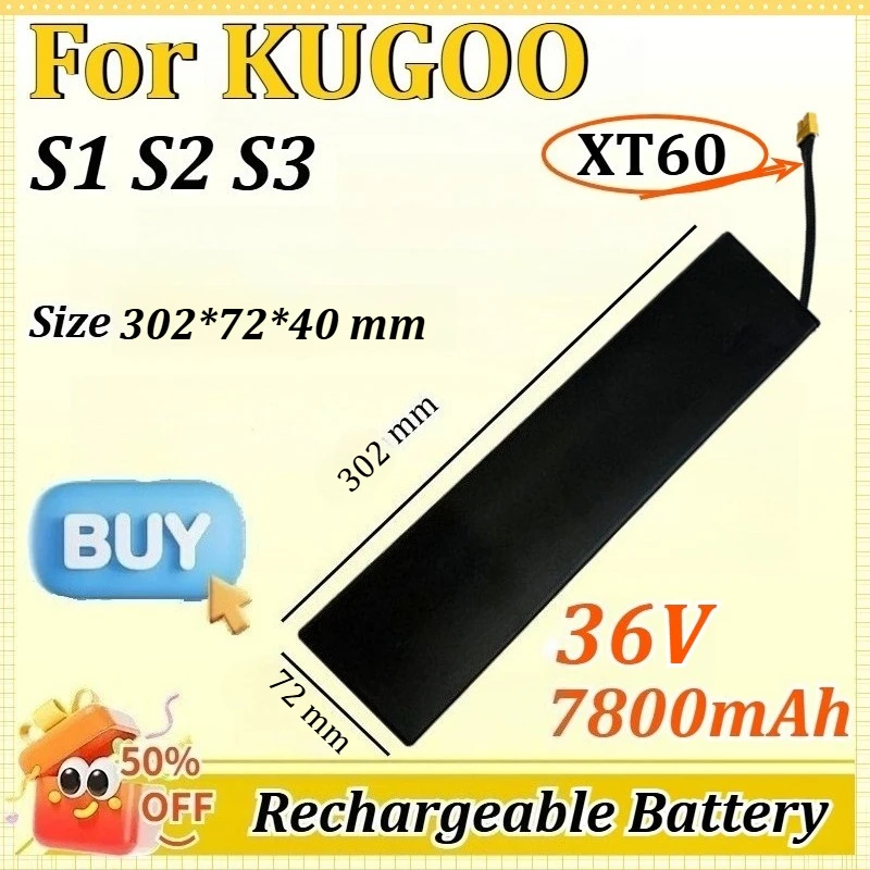 For KUGOO 36V 7.8Ah S1 S2 S3 Electric Scooter Rechargeable Lithium Battery New Replacement Battery Packs
For KUGOO 36V 7.8Ah S1 S2 S3 Electric Scooter Rechargeable Lithium Battery New Replacement Battery Packs